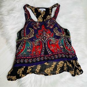 3x$25 Patrons of Peace Criss Cross Open Back Racerback Loose Tank Top, L